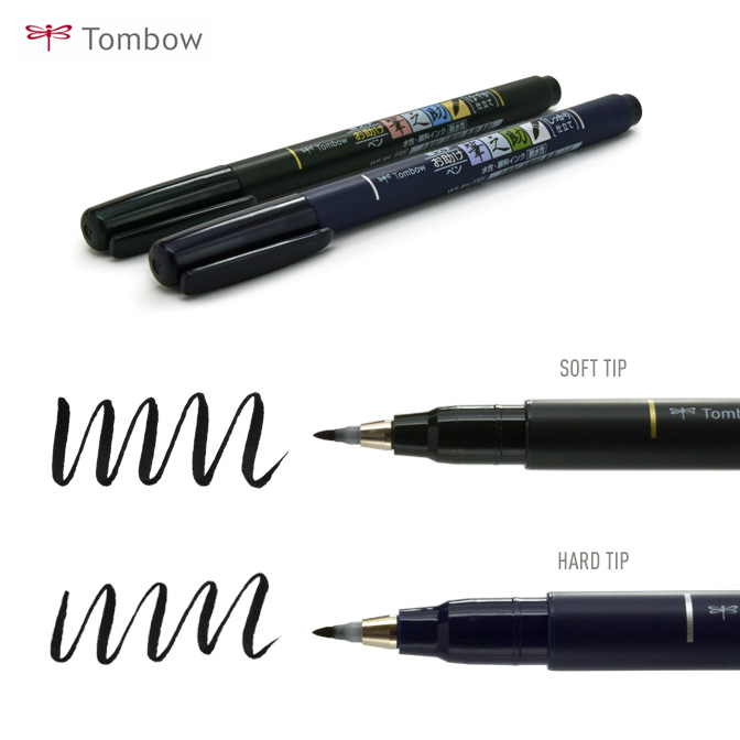 Brush Pens For Lettering Tombow Fudenosuke
