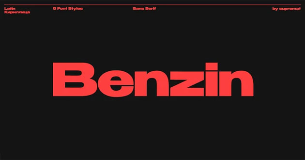 Best Display Fonts Benzin